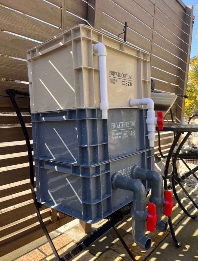 水槽用沈殿物理生物一体型濾過槽　外部式濾過装置器　アクアリウム水槽濾過フィルター