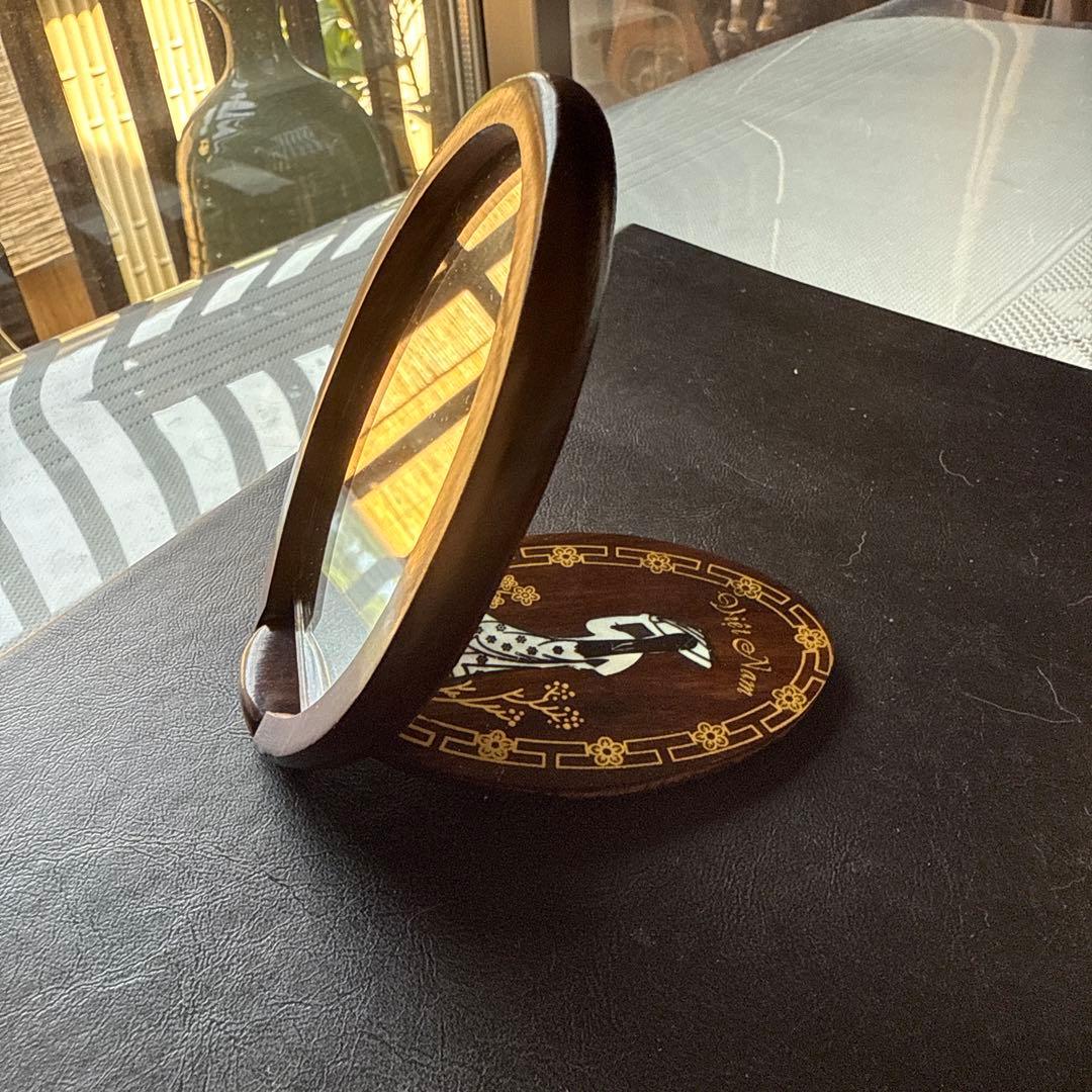 ベトナム女性デザイン木製ミラー