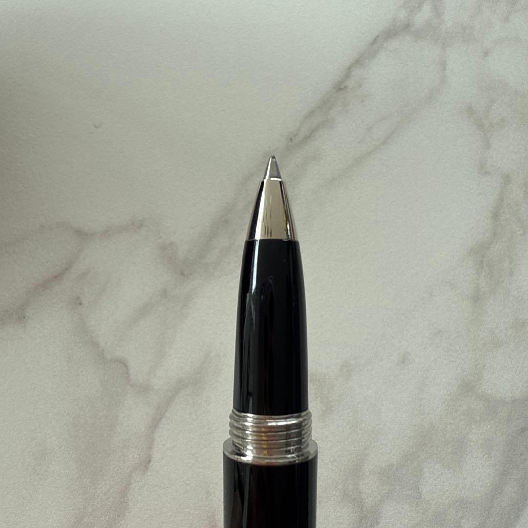 【新品＊未使用】Cartier 黒 ボールペン ケース付き 珍しい赤い石付き