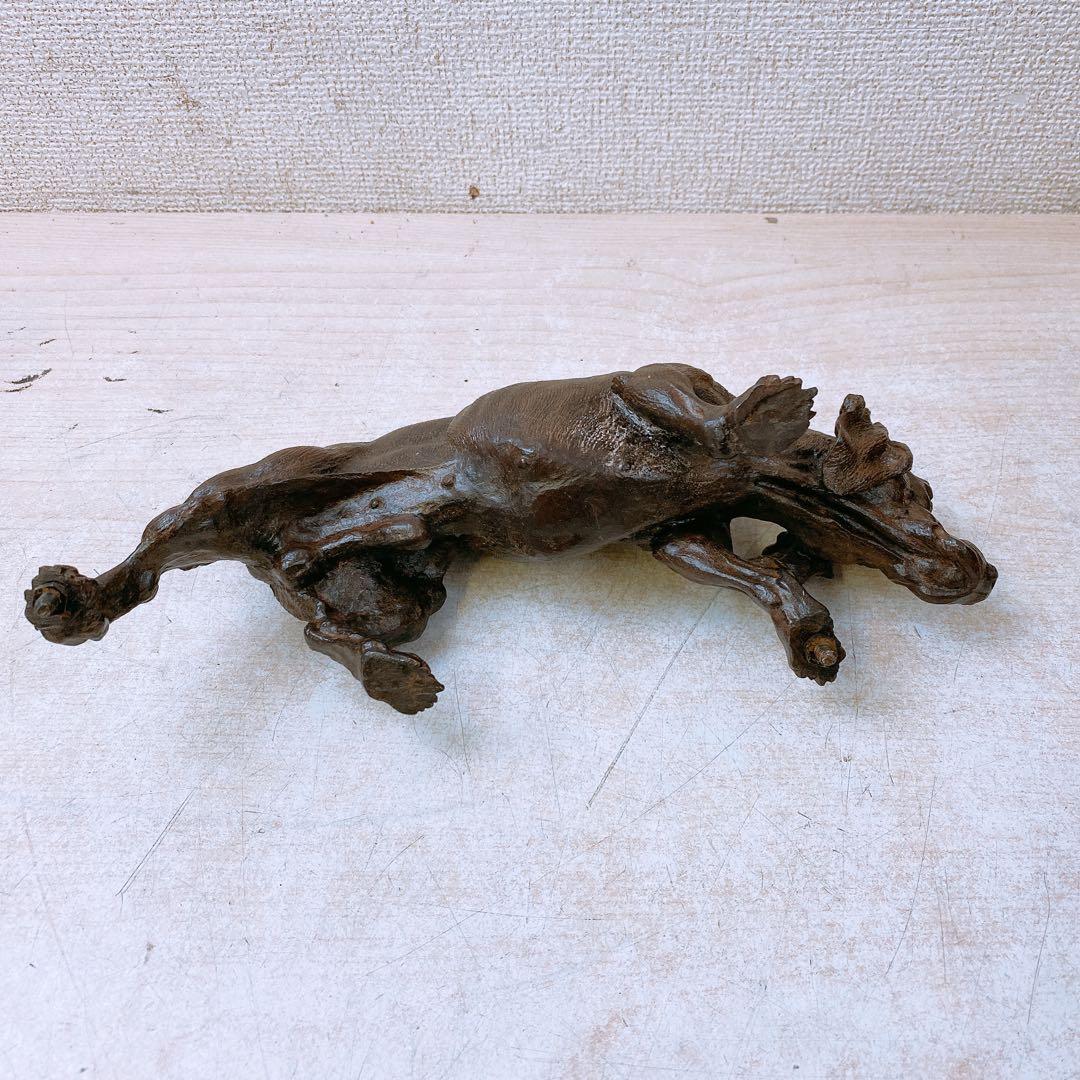 ア*ン様 2匹の犬 ブロンズ像 ジュール・モワニエ? 置物 インテリア 約7.2