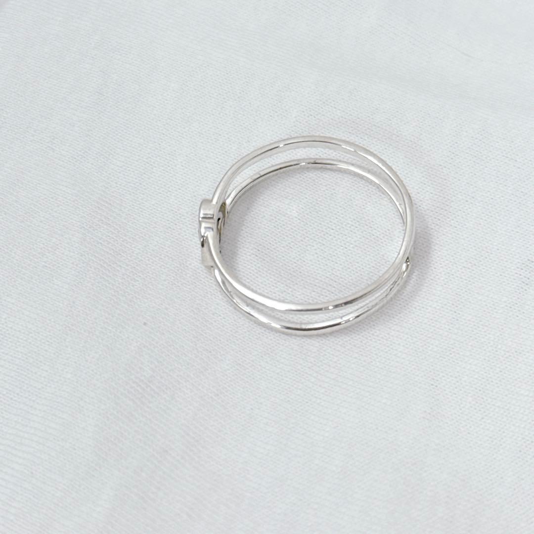 表記23 GUCCI インターロッキングG オープンバンドリング　スリム　メンズ