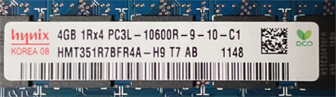 16GB (4GB 4枚組) DDR3L PC3L-10600