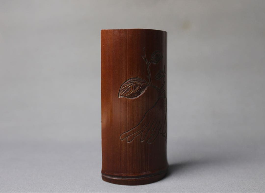 雪峰寫并刀 花押 仏手柑図 茶合 茶道具 煎茶器