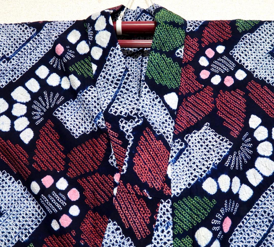 ［w15］浴衣　有松鳴海絞り　割引◎