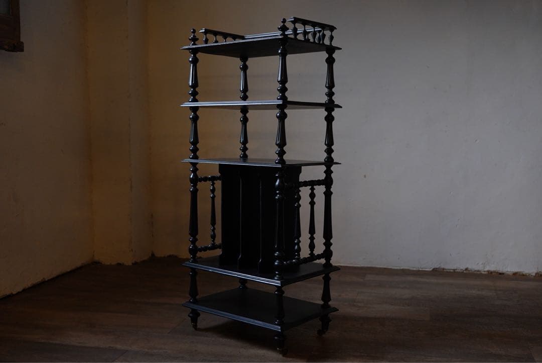 アンティーク　フランス　ナポレオン　ミュージックシェルフ　レコード　棚