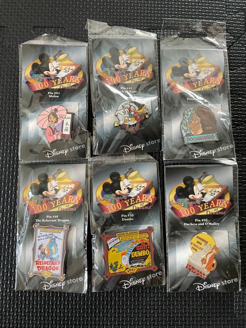 ディズニー 100周年 ピンバッジ 6個セット