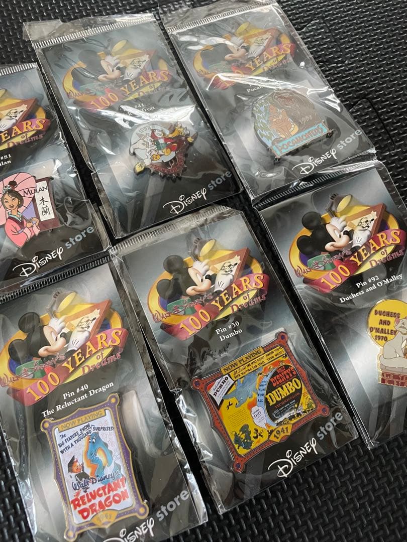ディズニー 100周年 ピンバッジ 6個セット