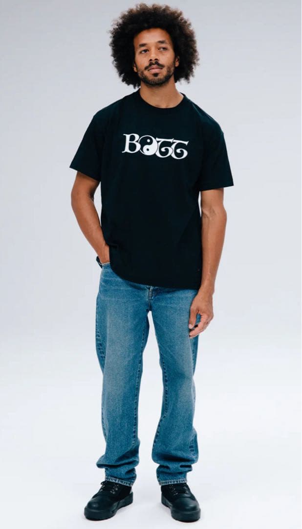 新品 BoTT ボット 2Y Tee ロゴ プリント Tシャツ XL 黒
