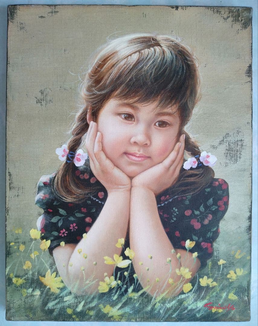 藤岡心象氏の油彩画「若草」F６号