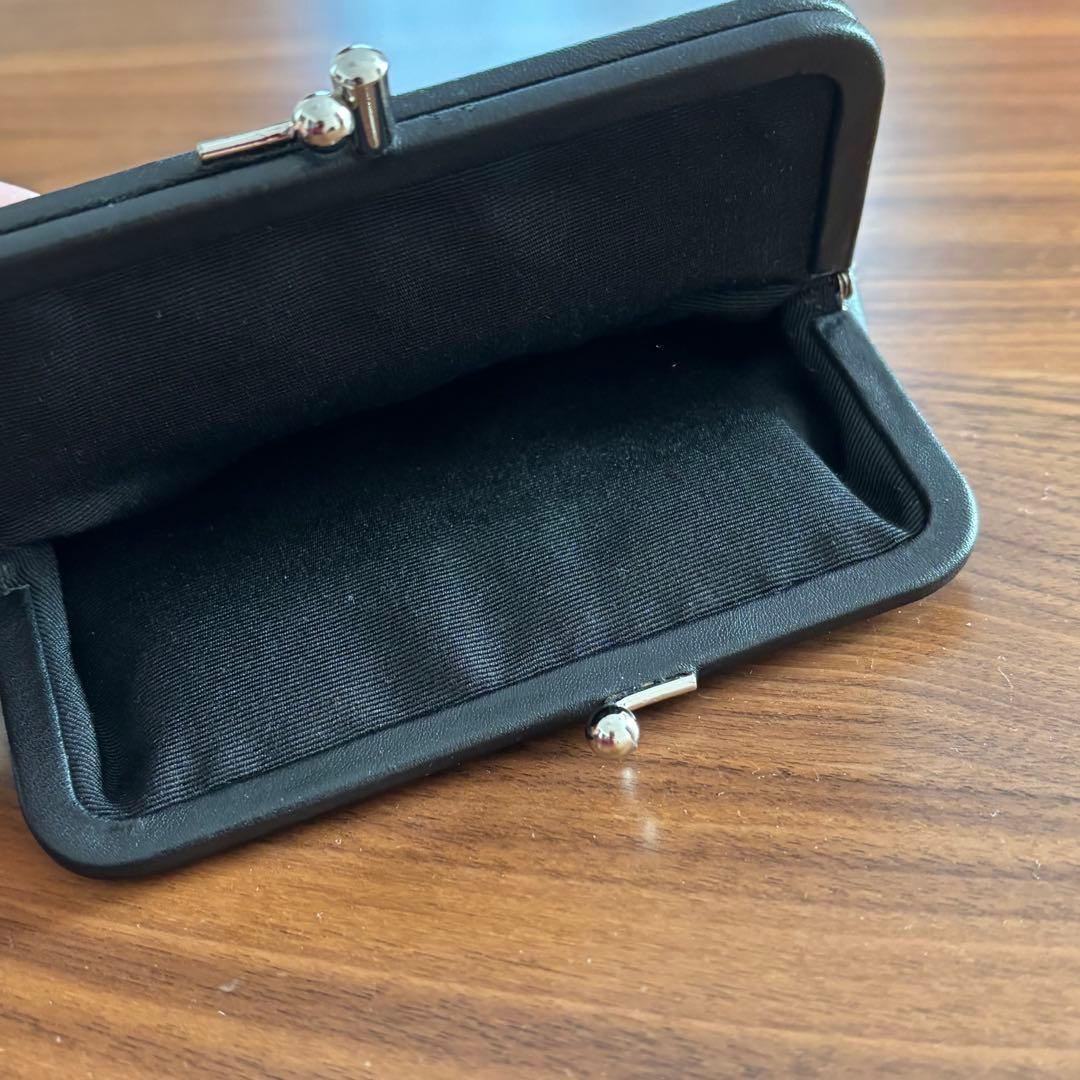 COACH　コーチ　がま口　ケース　革　黒