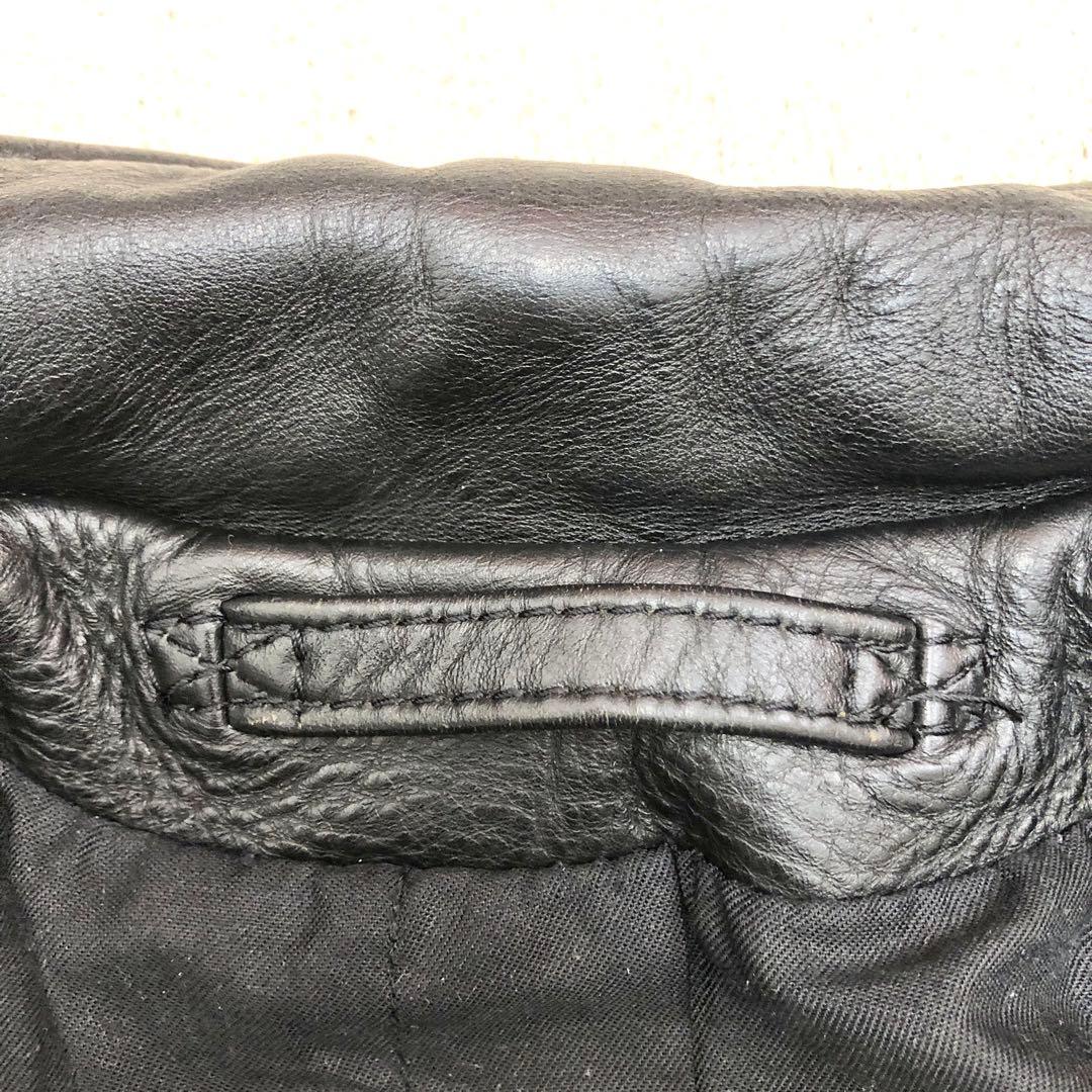 バンソン 90s レザー ジャケット ライダーズ ブラック 36 S3009