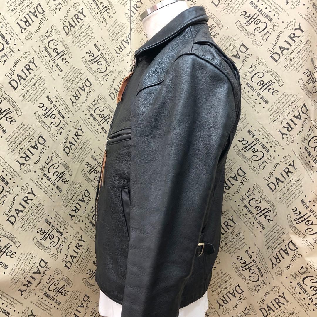 バンソン 90s レザー ジャケット ライダーズ ブラック 36 S3009