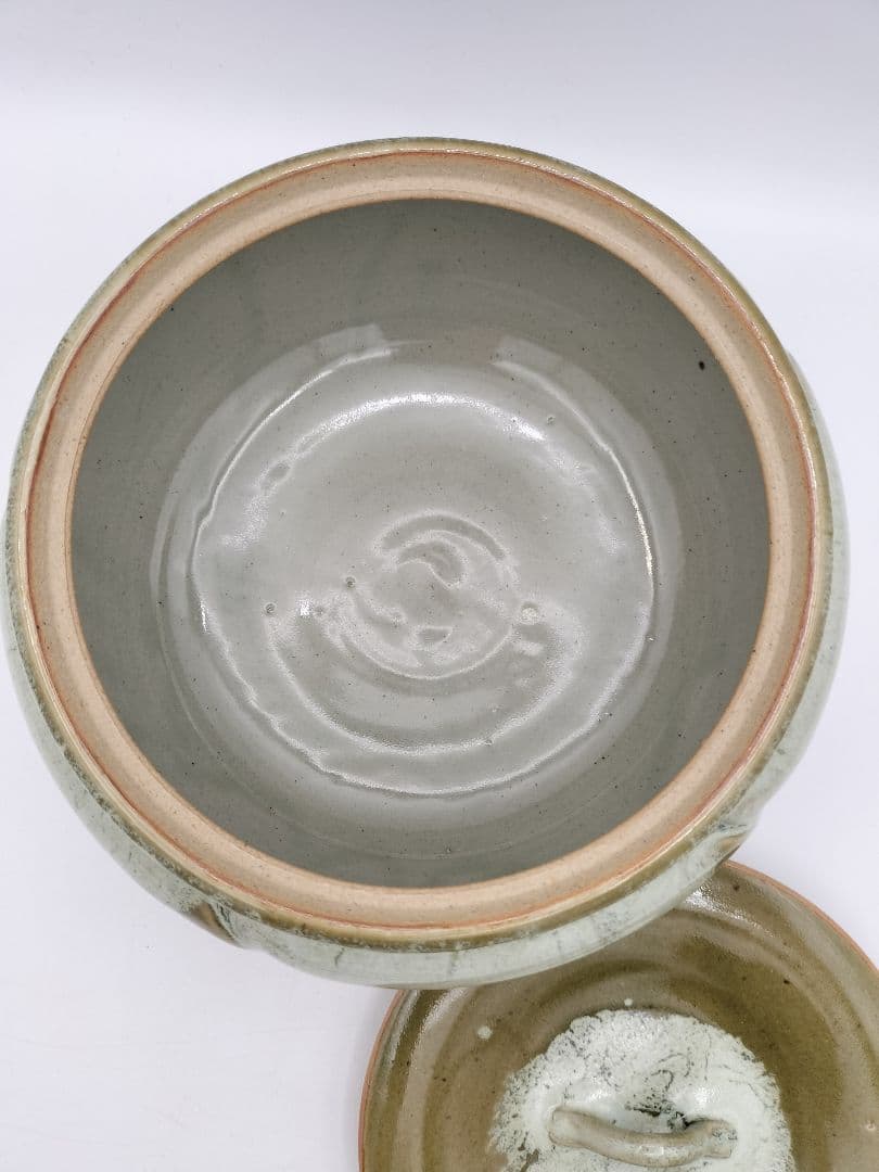 b164 【未使用】水指 捻梅 即中斎好 萬古 福森比路志 塗蓋付 木箱 茶道具