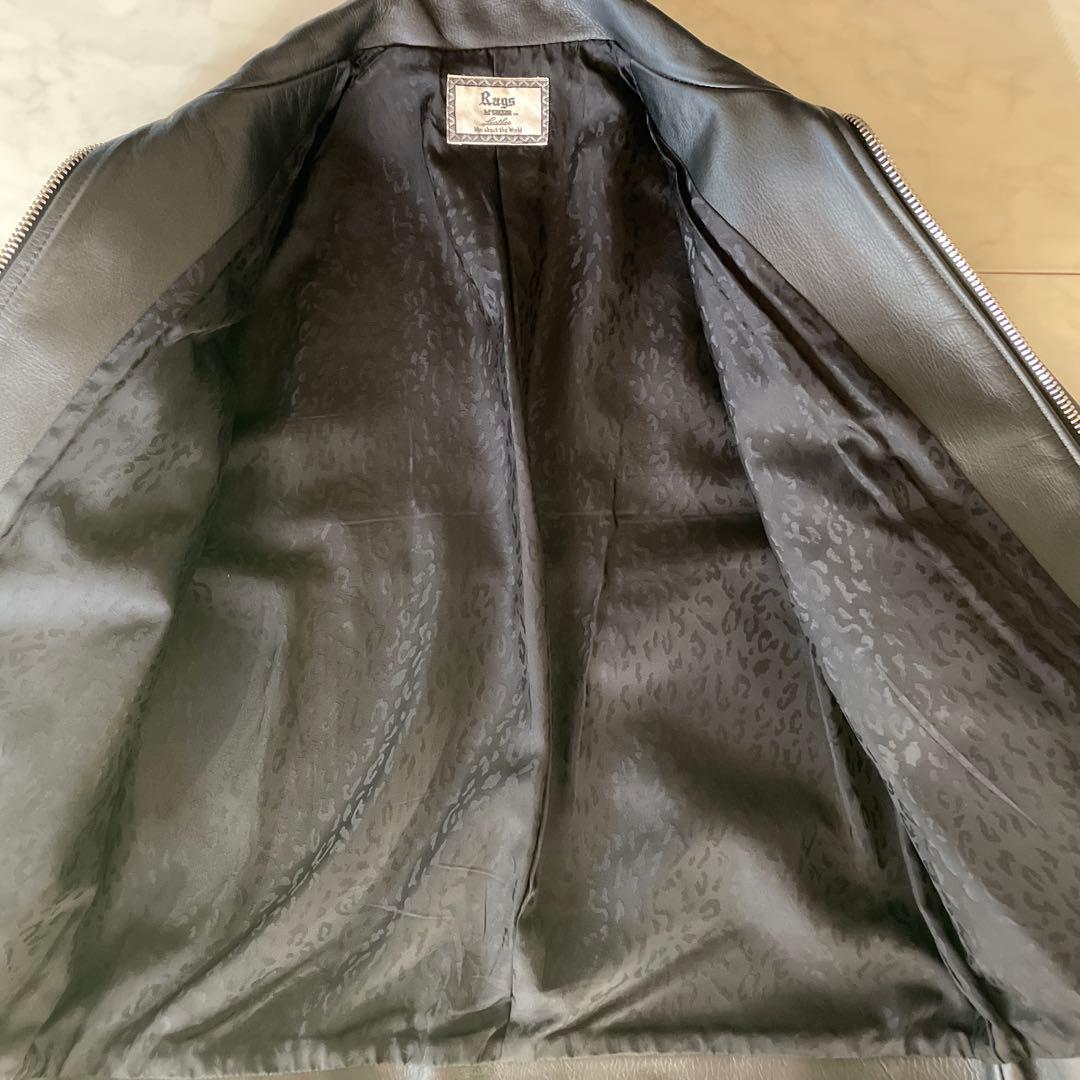 Rangs 黒レザージャケット シングルライダース