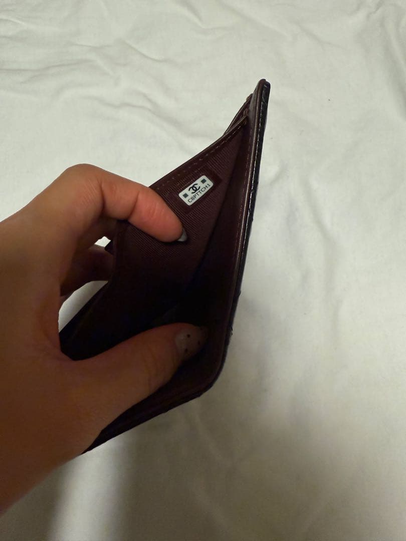 CHANEL 黒 三つ折り財布