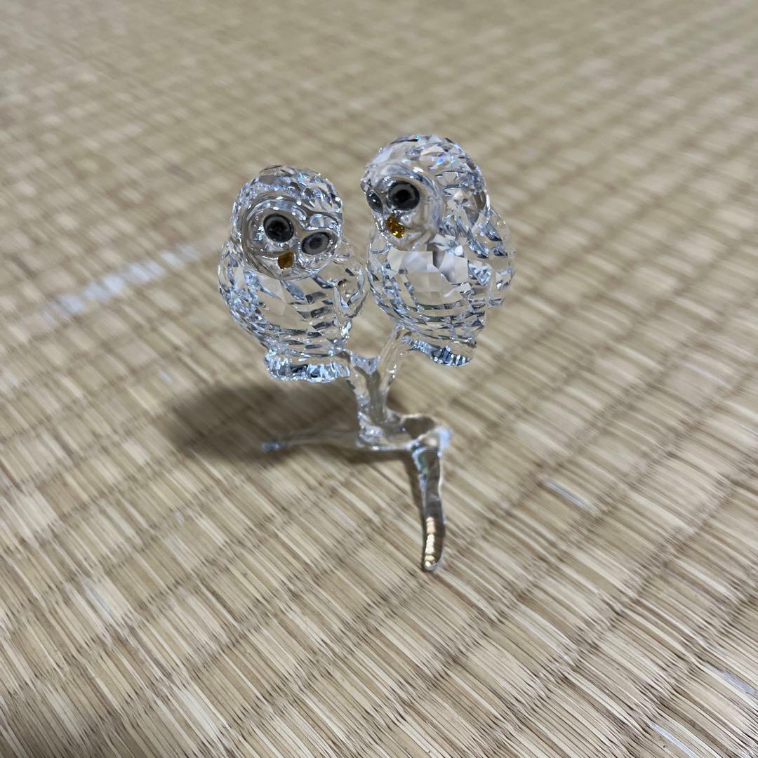 Swarovski フクロウクリスタルフィギュア