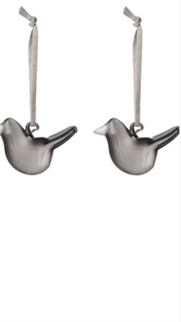  バードオーナメント　グレー★未使用★