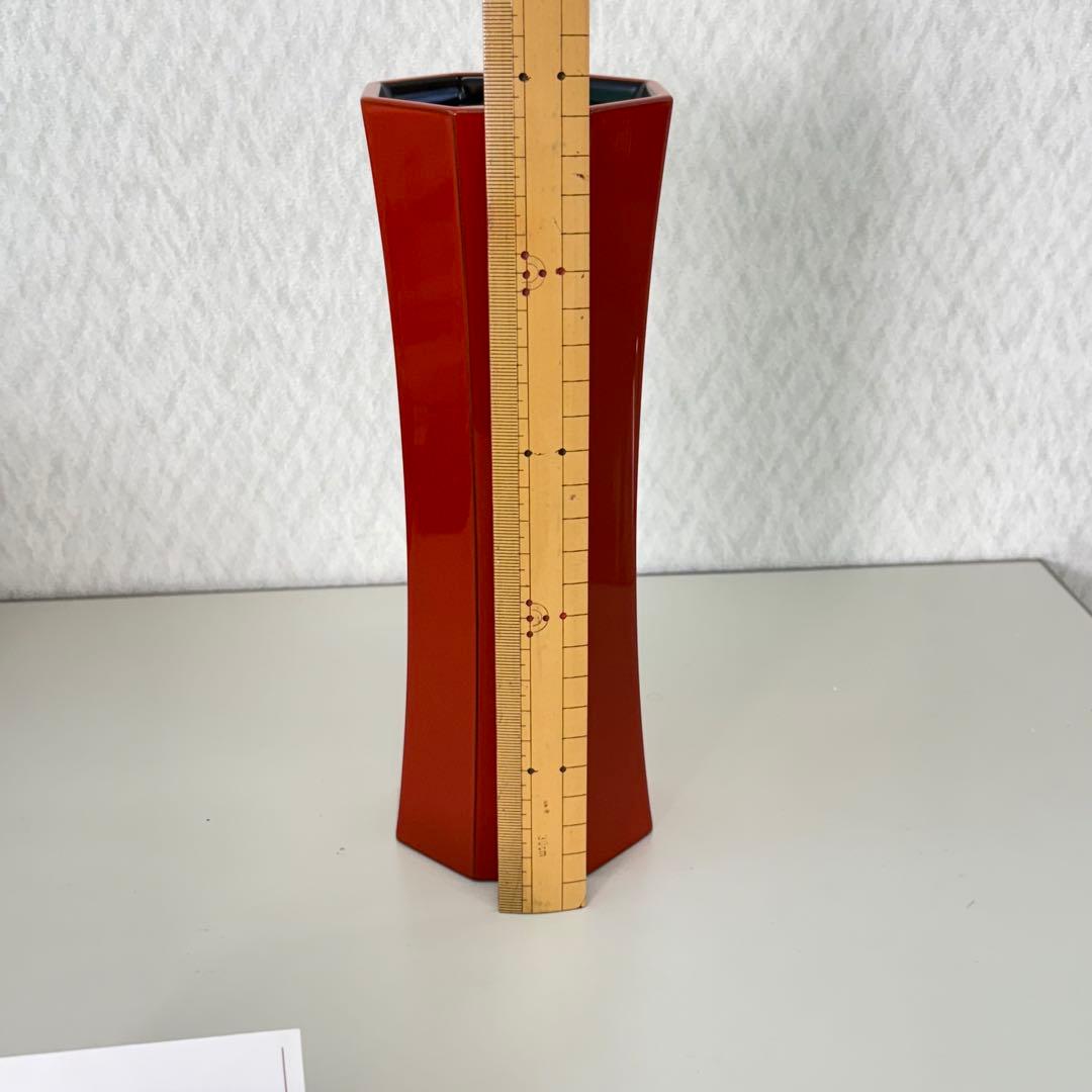 象彦 洗朱 八角 花生 花器　花瓶　未使用