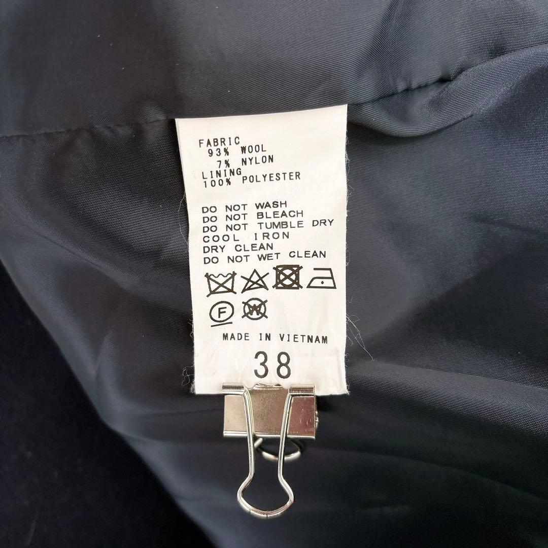 フレームワーク ハミルトン ラムウール ダブルチェスターコート 38 ネイビー