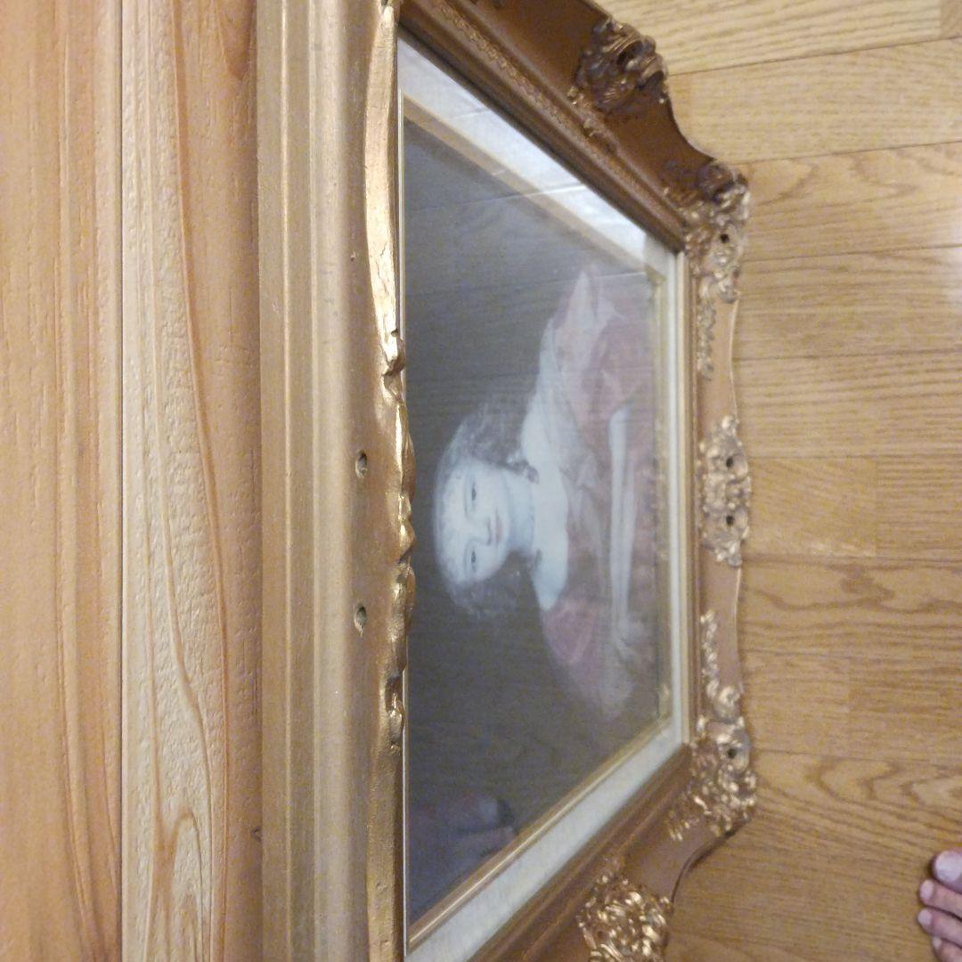 バァンダイクのベェドフォード伯爵夫人の複製肖像画(F6号)&彫刻額縁