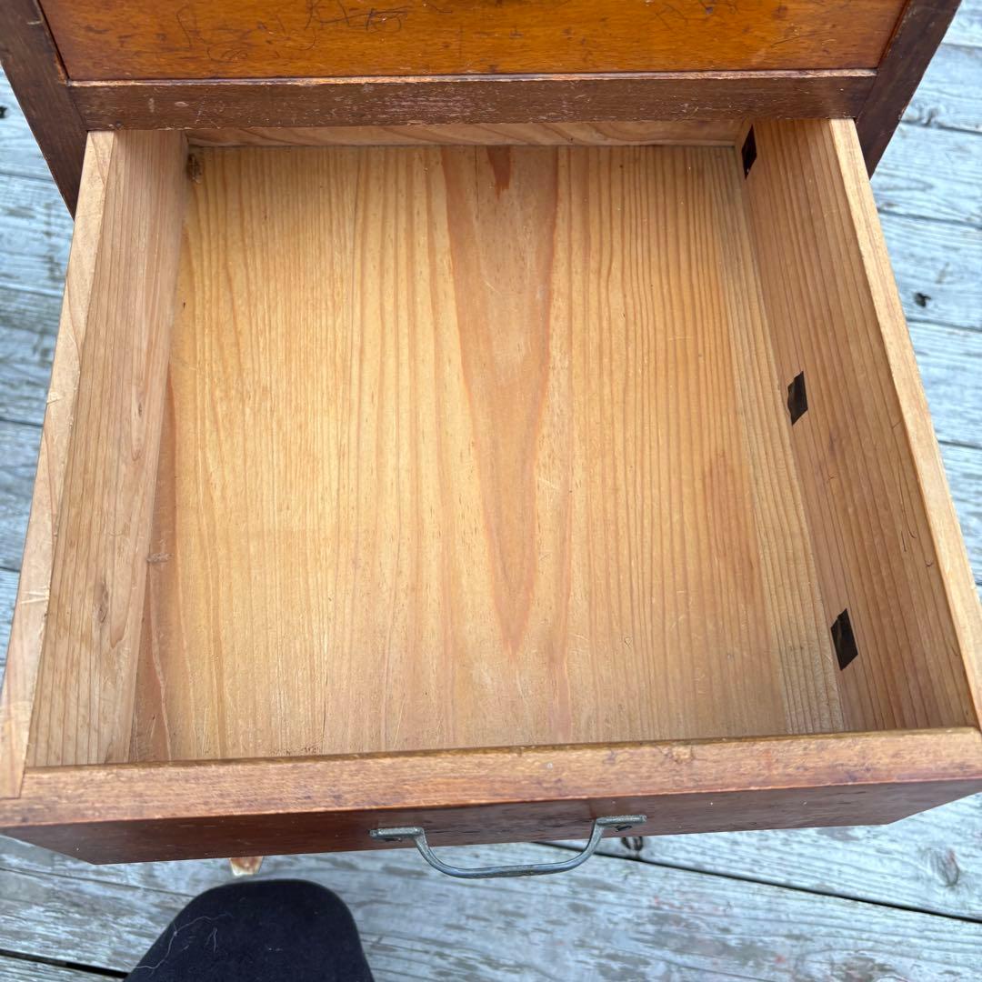 昭和レトロ アンティーク 古家具 道具箱 木製チェスト 4段 タンス 小箪笥