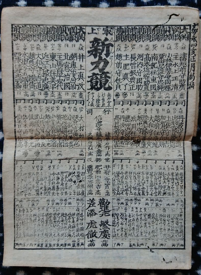 27枚 嘉永4年 浪花番付集『楽しみ双紙』和本 古文書 刷り物 木版 上方文化