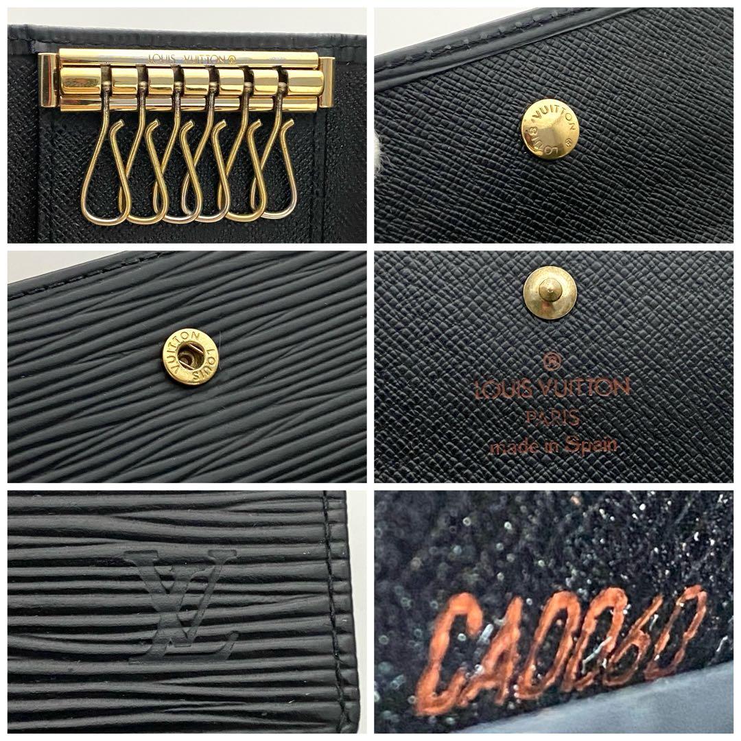 使用わずか　ルイヴィトン　エピ　キーケース　ミュルティクレ6 黒