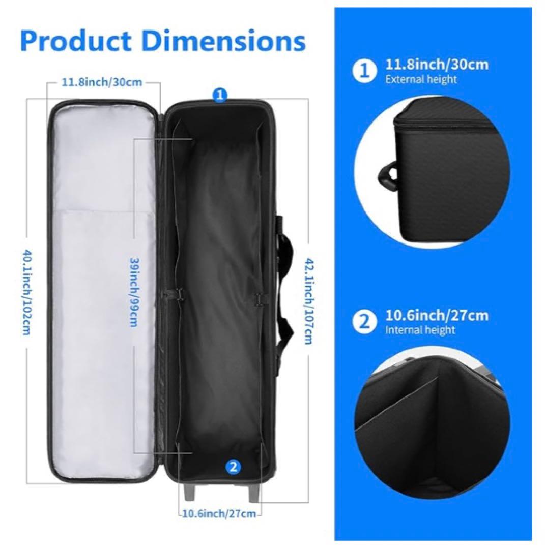 Neewer 写真スタジオ機器ケース ローリングバッグ