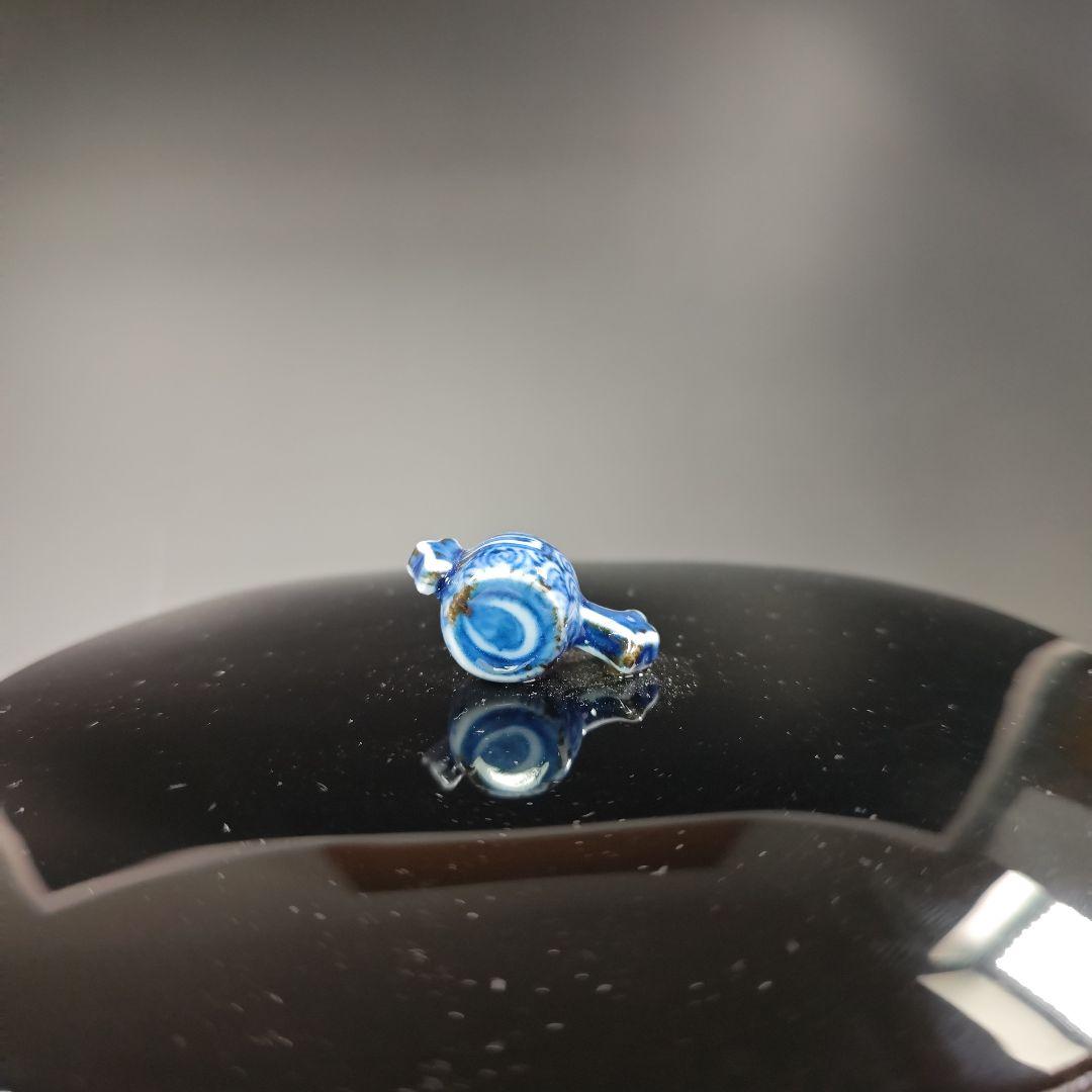 イ586 水指『京都五山窯　林淡幽造』『染付俵七福人　水指　共箱』茶道具