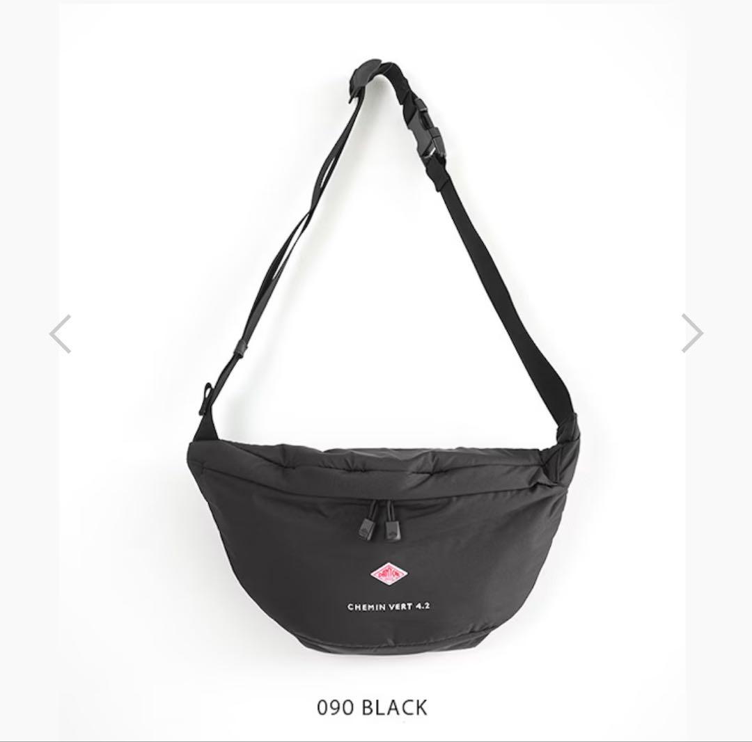 DANTON ダントン ポリエステルタフタ スリングバッグ ブラック