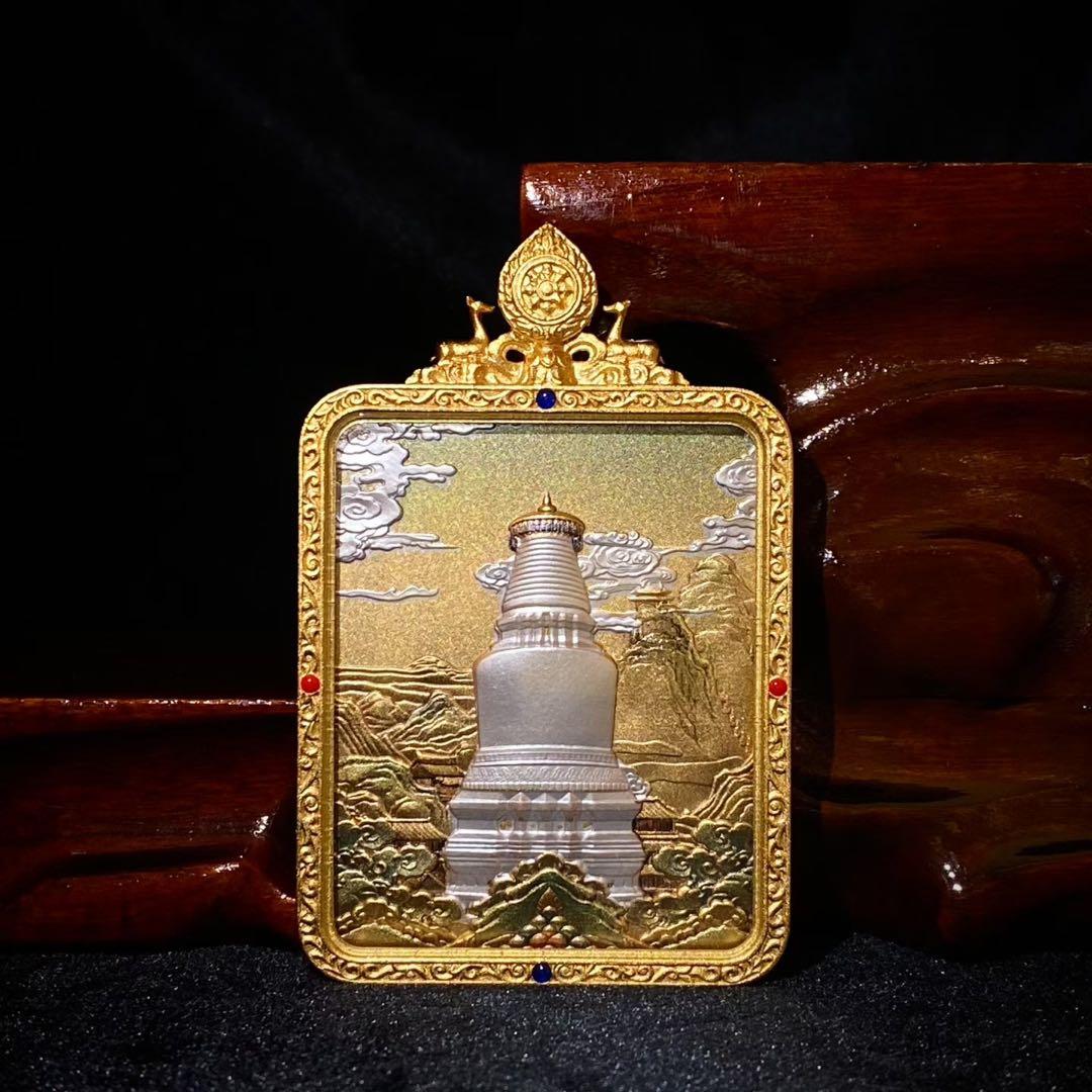 笑顔の仏像 金色フレーム ハヌマーン降臨　プラクルアン　無敵と富　繁栄