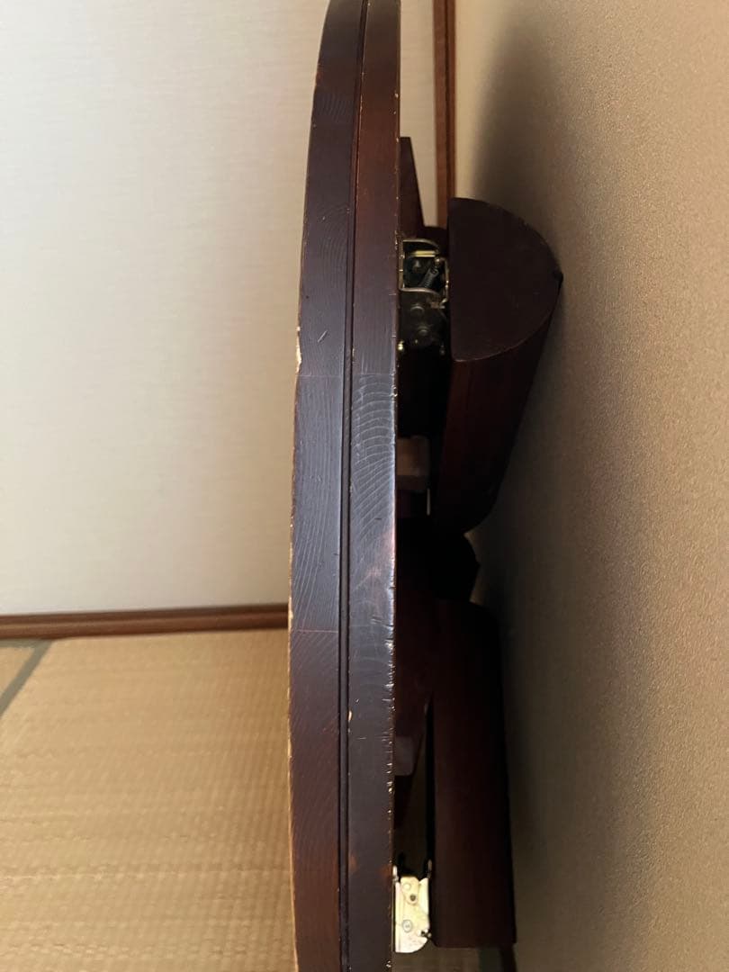 円形木製座卓 ダークブラウン