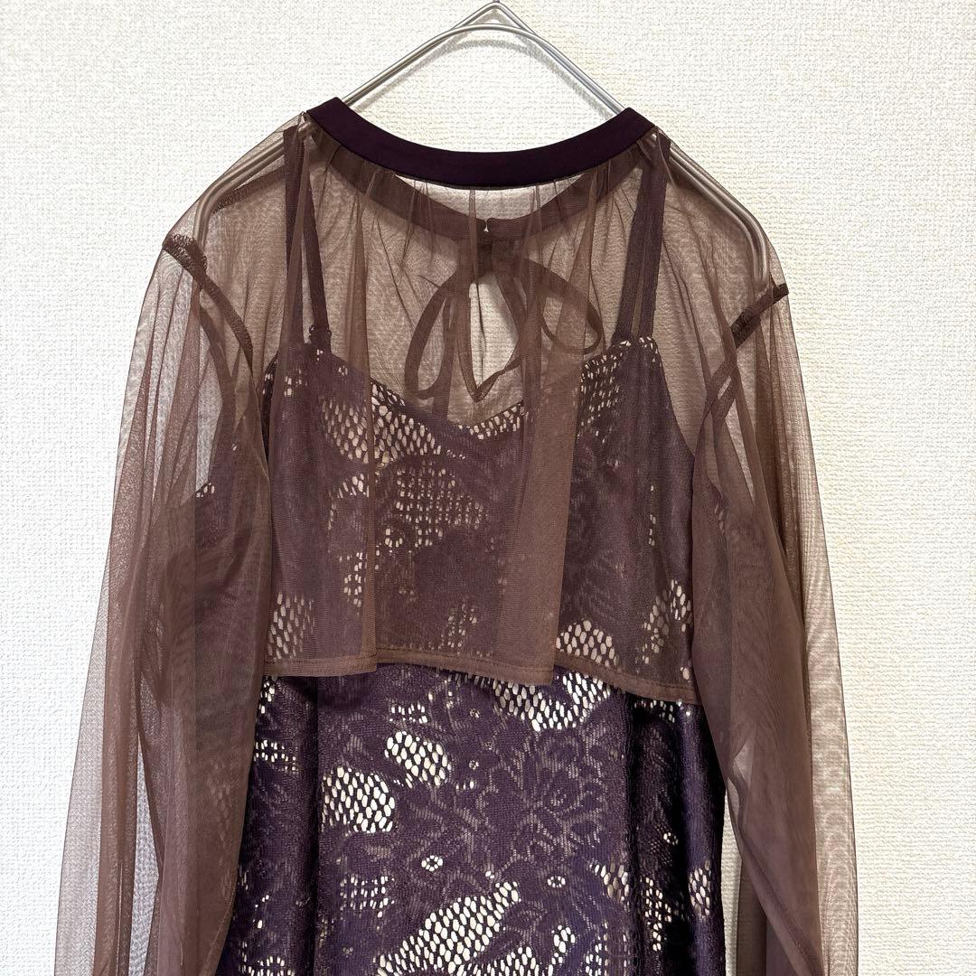 3way✨新作 ドリードール シフォンボレロ&レースキャミドレス オケージョンL