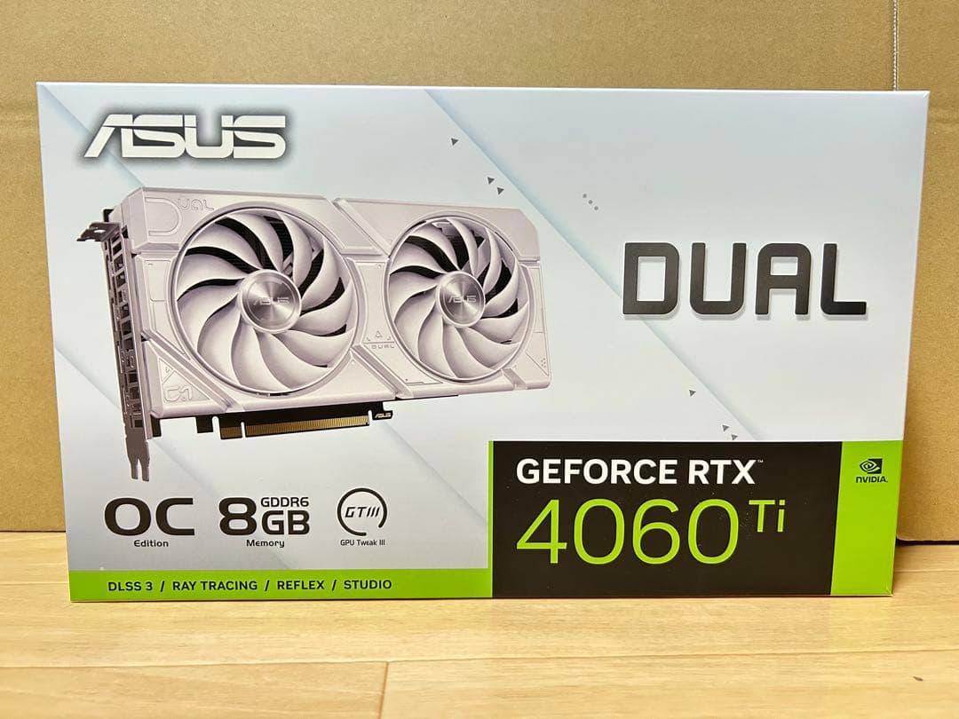 グラフィックボード・グラボ・ビデオカード ASUS Dual GeForce RTX 4060 Ti EVO White