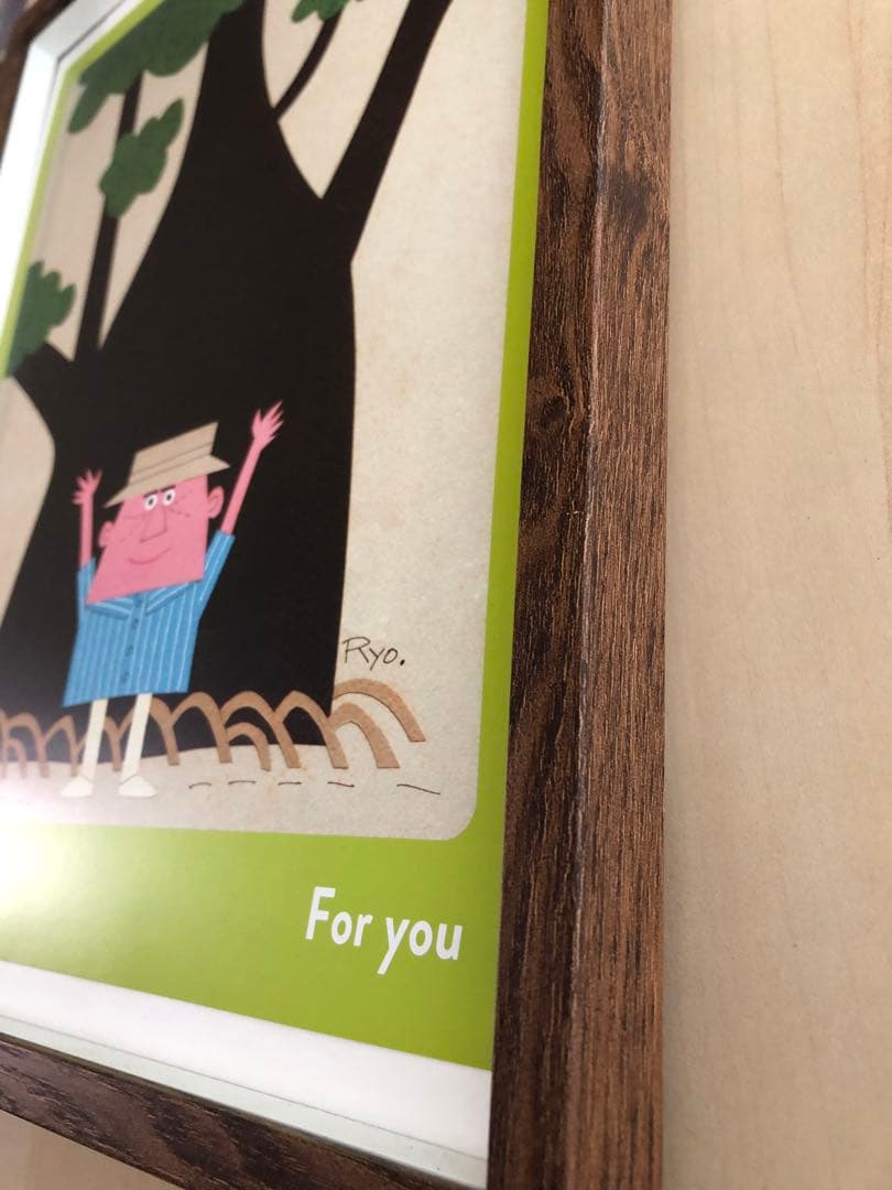 PK額装品 柳原良平 アンクル船長 アンクルトリス 大木 A3額入 ポスター風