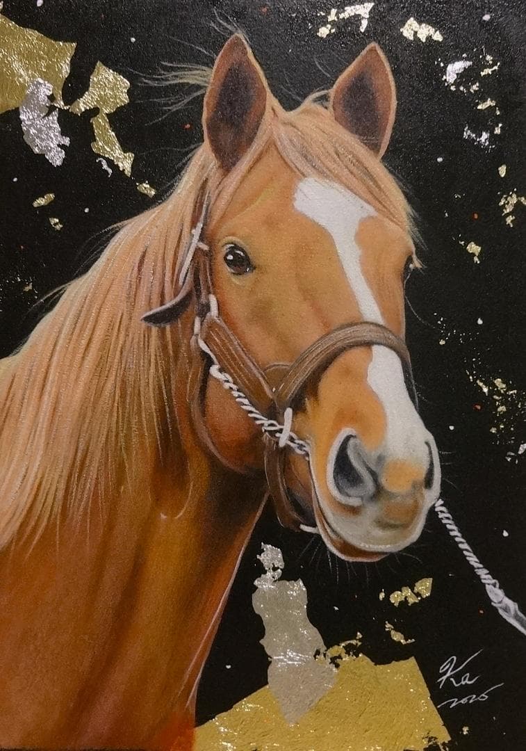 上鈴木正一 油彩画 B4『オルフェーヴル6』新作原画 超オススメの作品です!!!