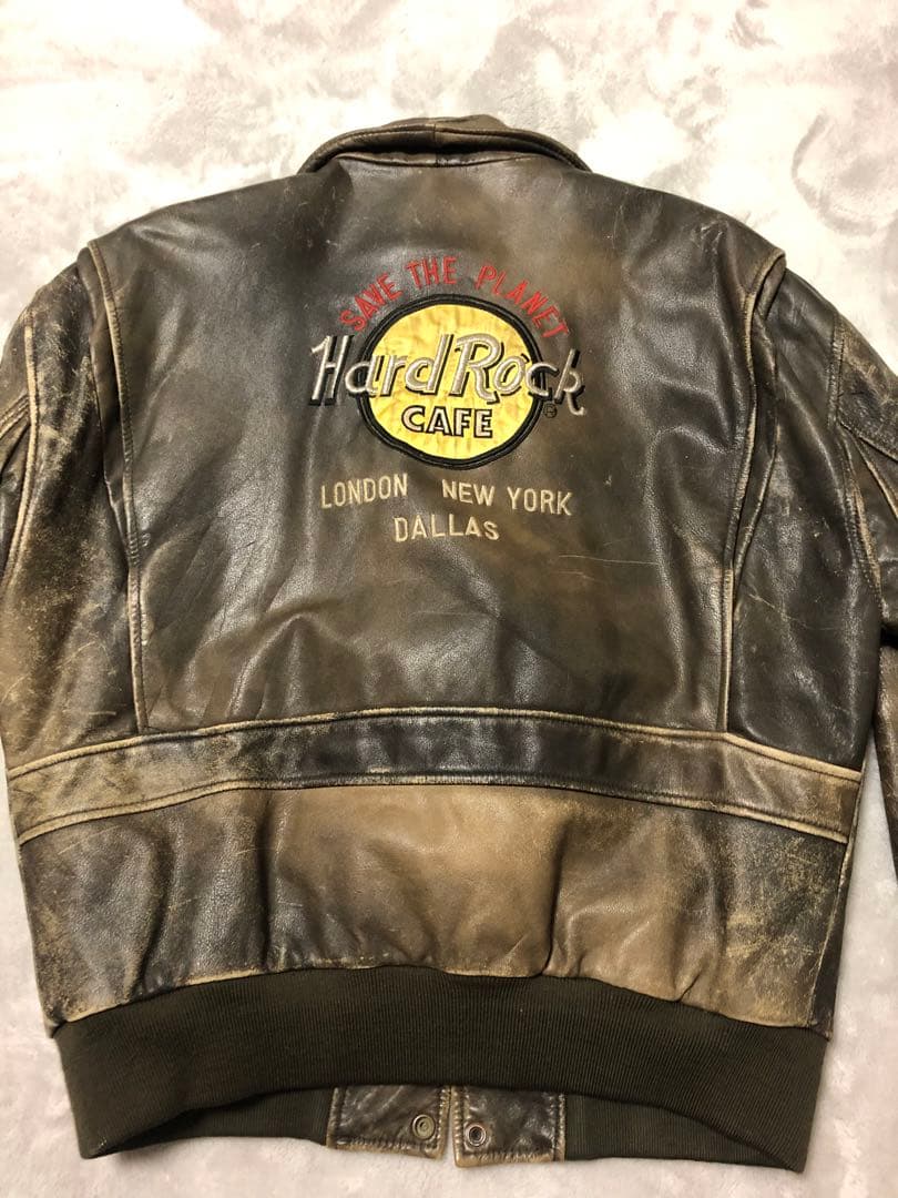 値下げOK!HardRockレザージャケット大きめ