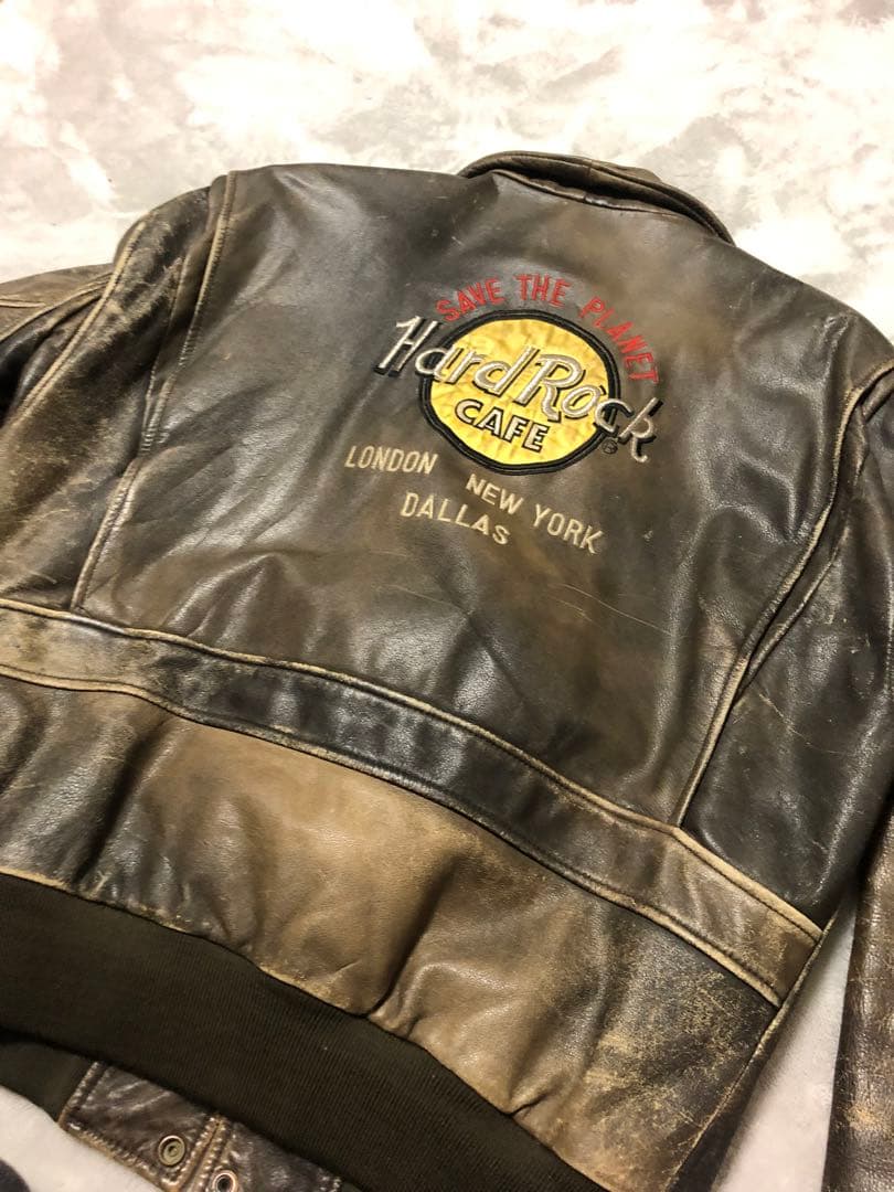 値下げOK!HardRockレザージャケット大きめ