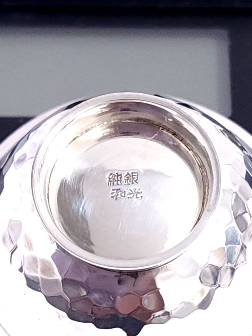 純銀 和光 酒器 セット　徳利（1）盃（3）コップ（１）総重量：約157.97ｇ