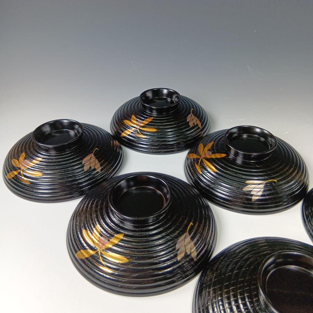 最終値下げ！茶道具　懐石道具　木製蒔絵お碗10客