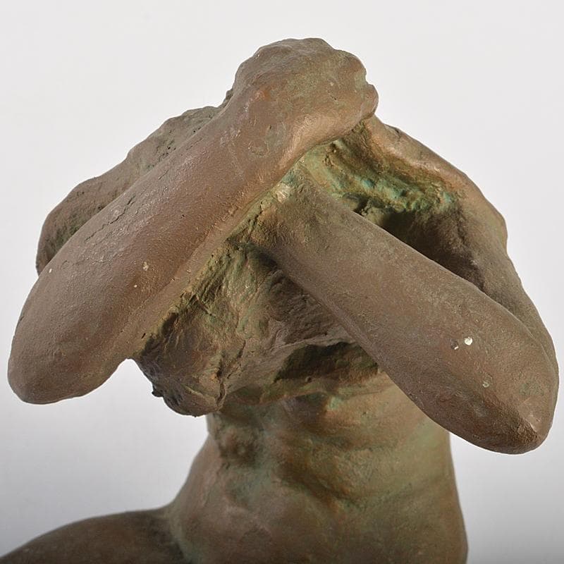 ブロンズ像　裸婦像　女性像　置物　約2.2kg　V　R7408