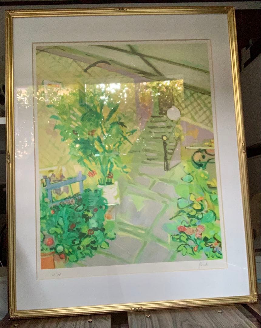 希少　大判リトグラフ　ジル・ゴリチ『アトリエの風景』