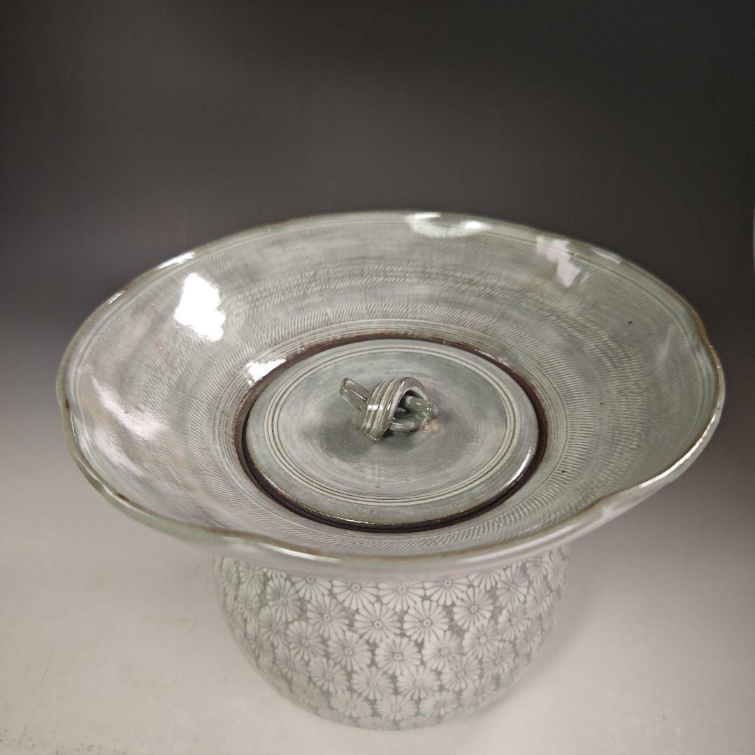 イ861 水指『森里陶楽造』『礼賓手砂金袋　水指　共箱』茶道具