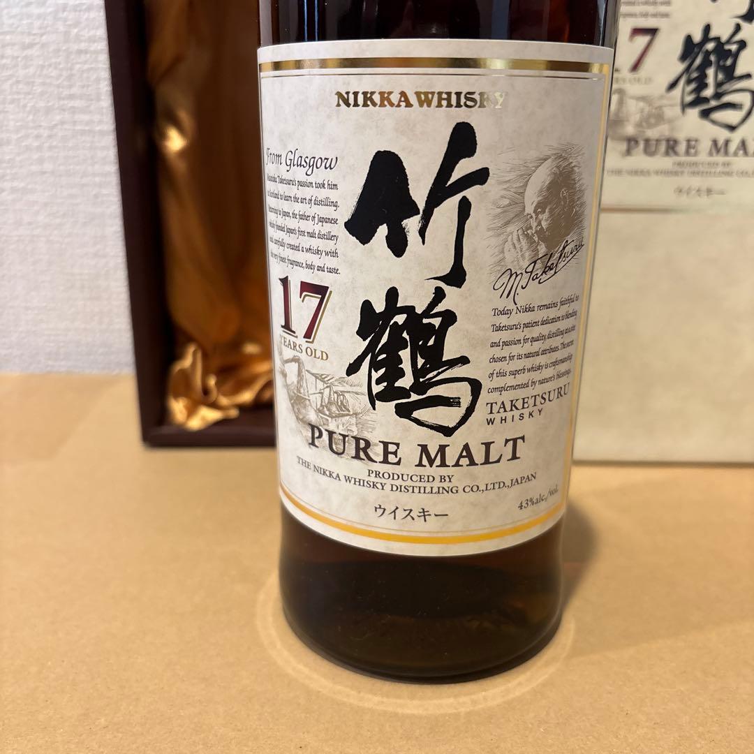 ニッカウイスキー　竹鶴17年　ピュアモルト　箱付き　未開封　古酒（1）