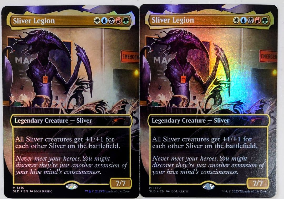 MTG　スリヴァー軍団　ボーダーレスFoil Secret lair　2枚セット