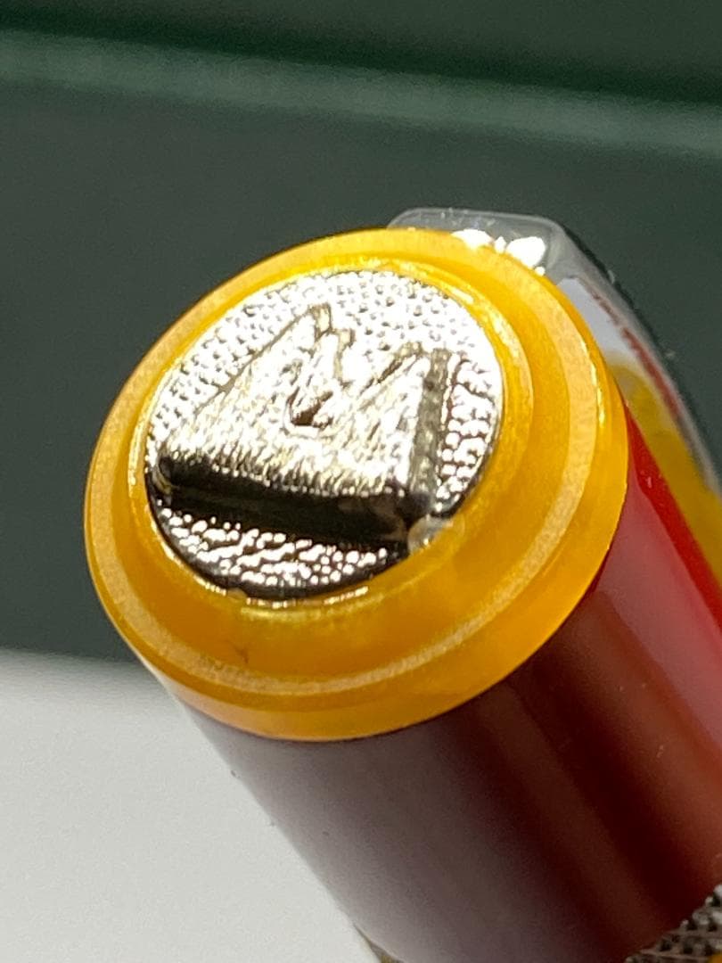 廃番・サンセット レッド柄アクリル樹脂軸！ モンテベルデ⑥／レガッタ/RB/美品