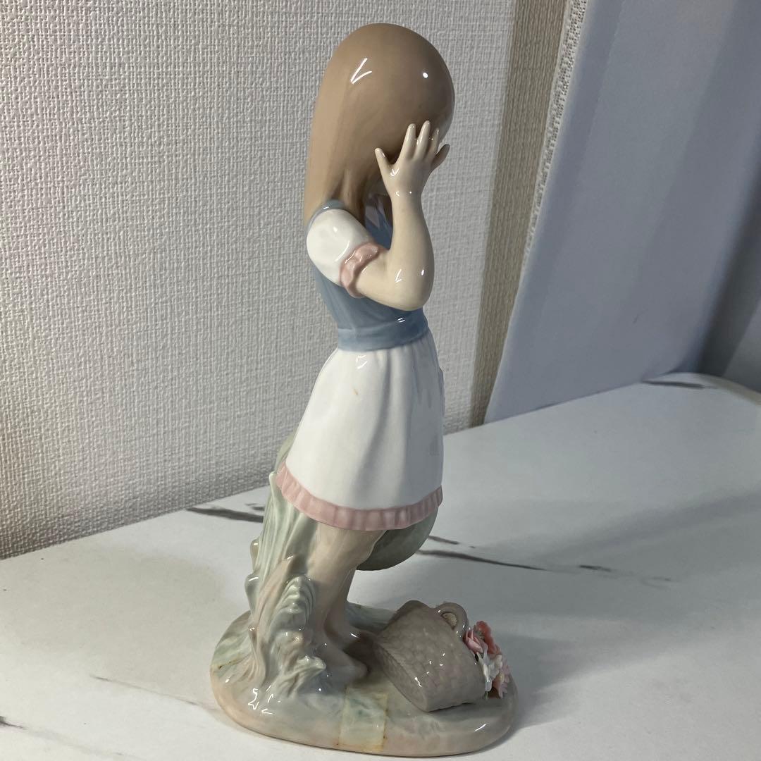 LLADRO リヤドロ 1285 帽子を持つ少女 花籠 フィギュリン 箱付
