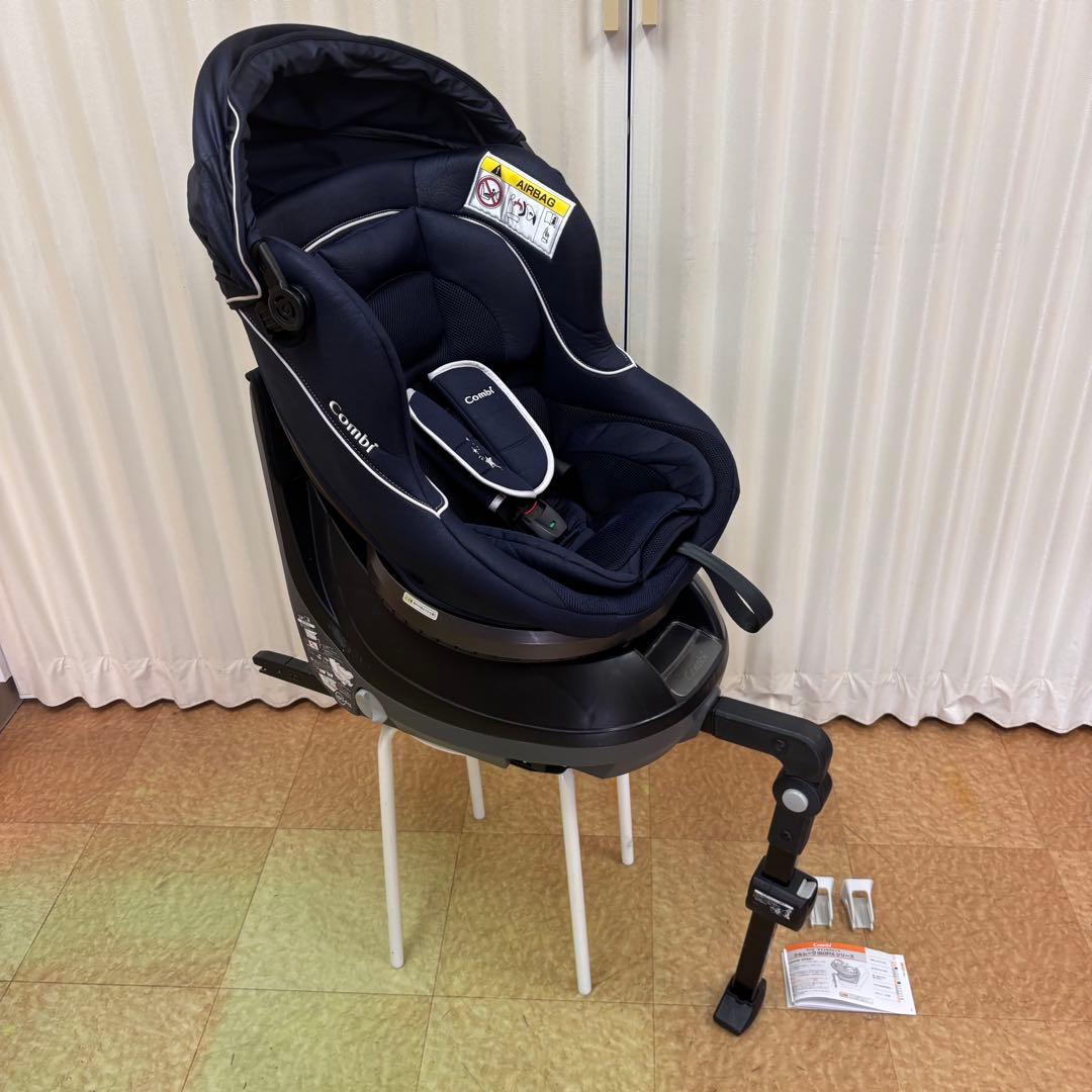クリーニング済　☆綺麗☆　コンビ　新生児OK　クルムーヴ　ISOFIX　紺　完品