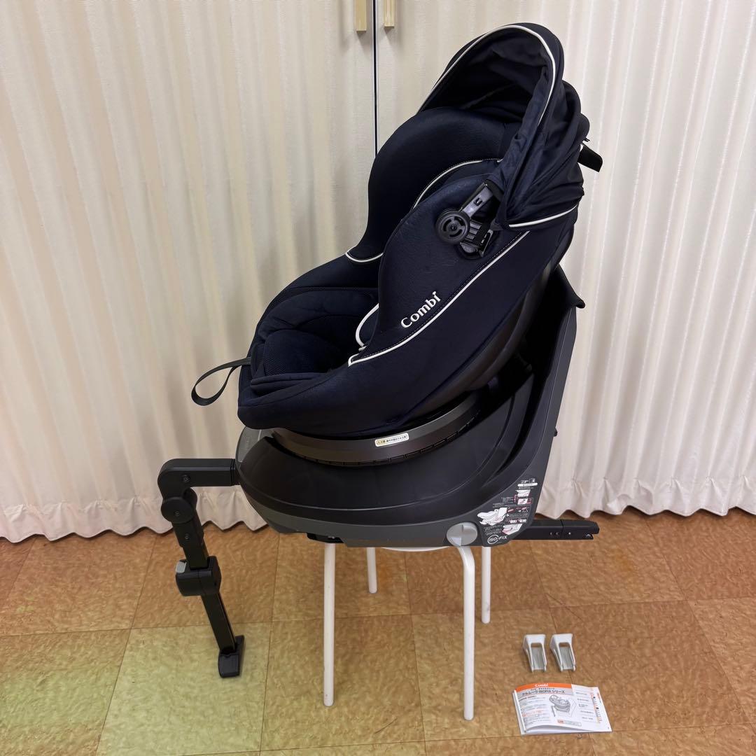 クリーニング済　☆綺麗☆　コンビ　新生児OK　クルムーヴ　ISOFIX　紺　完品