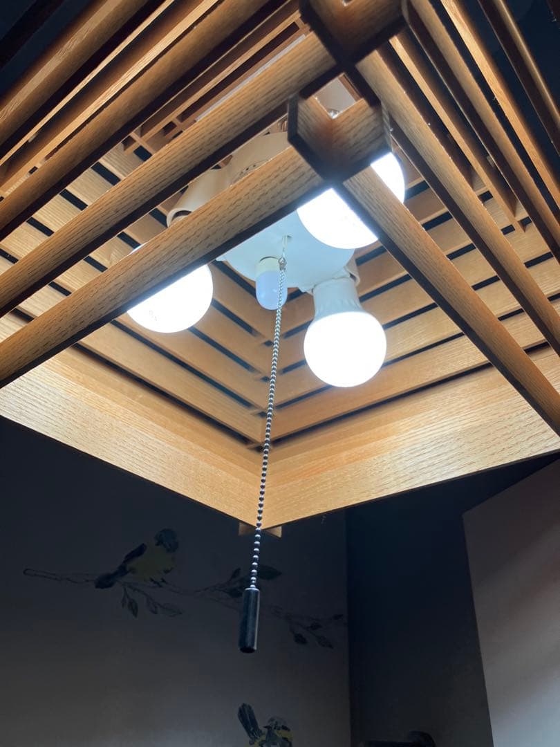 木製ペンダントライト 4灯式